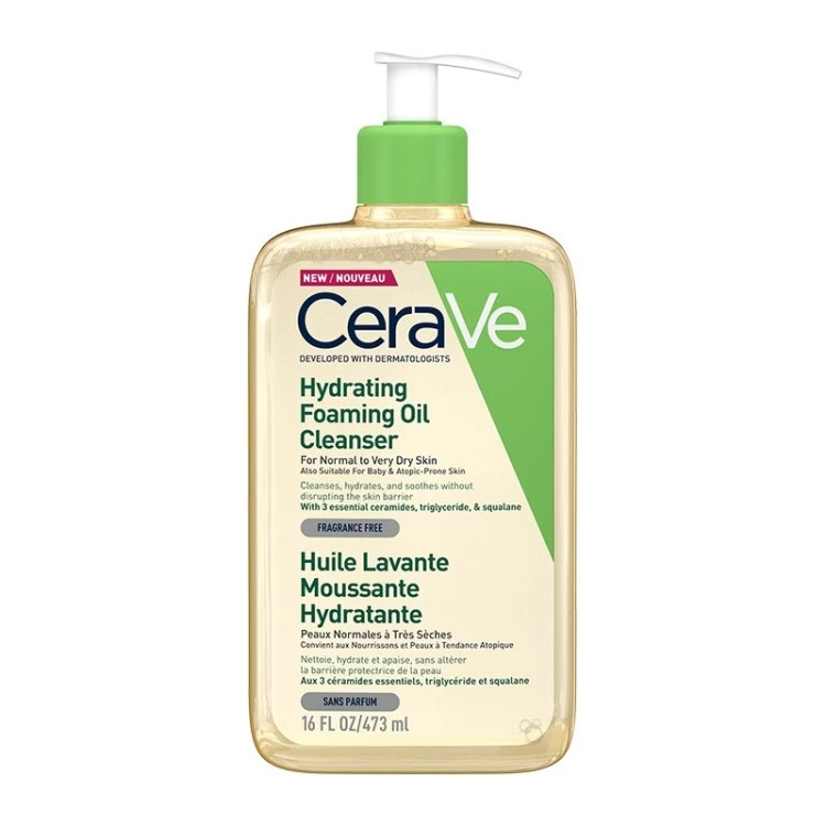فوم شستشو روغنی سراوی Cerave پوست نرمال تا خیلی خشک حجم 473 میل اصل و اورجینال
