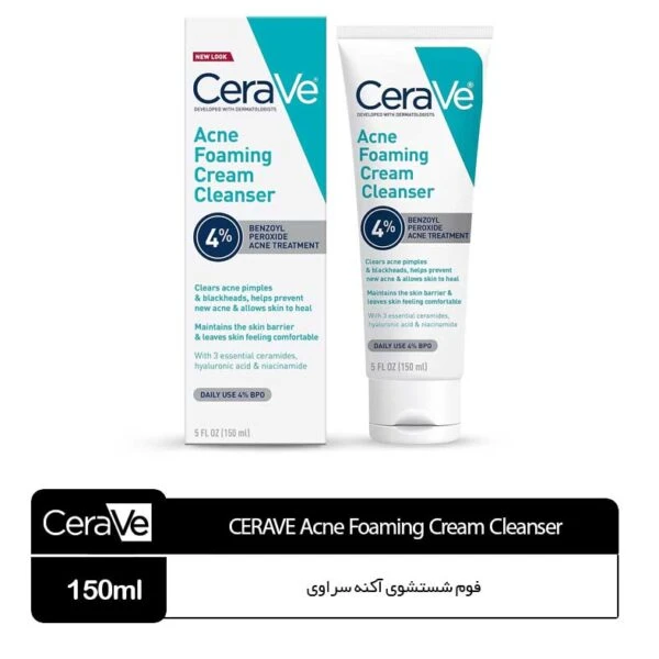 فوم شستشوی آکنه سراوی مدل CeraVe Acne Foaming Cream Wash(جدید)