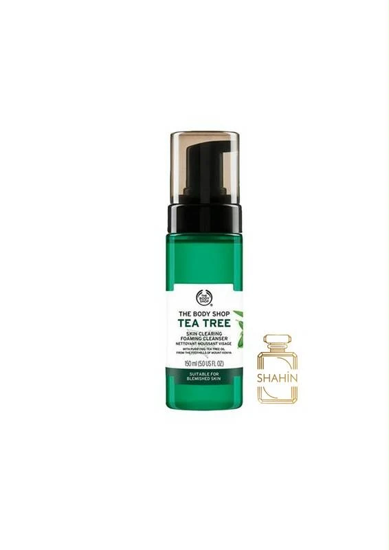 فوم شستشوی صورت حاوی روغن درخت چای سبز بادی شاپ اصل 150میل Body Shop Facial Wash Foam Tea Tree Oil