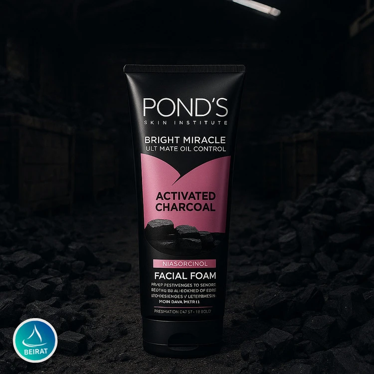 فوم شوینده صورت روشن کننده وضد جوش زغالی پوست چرب پوندز PONDS