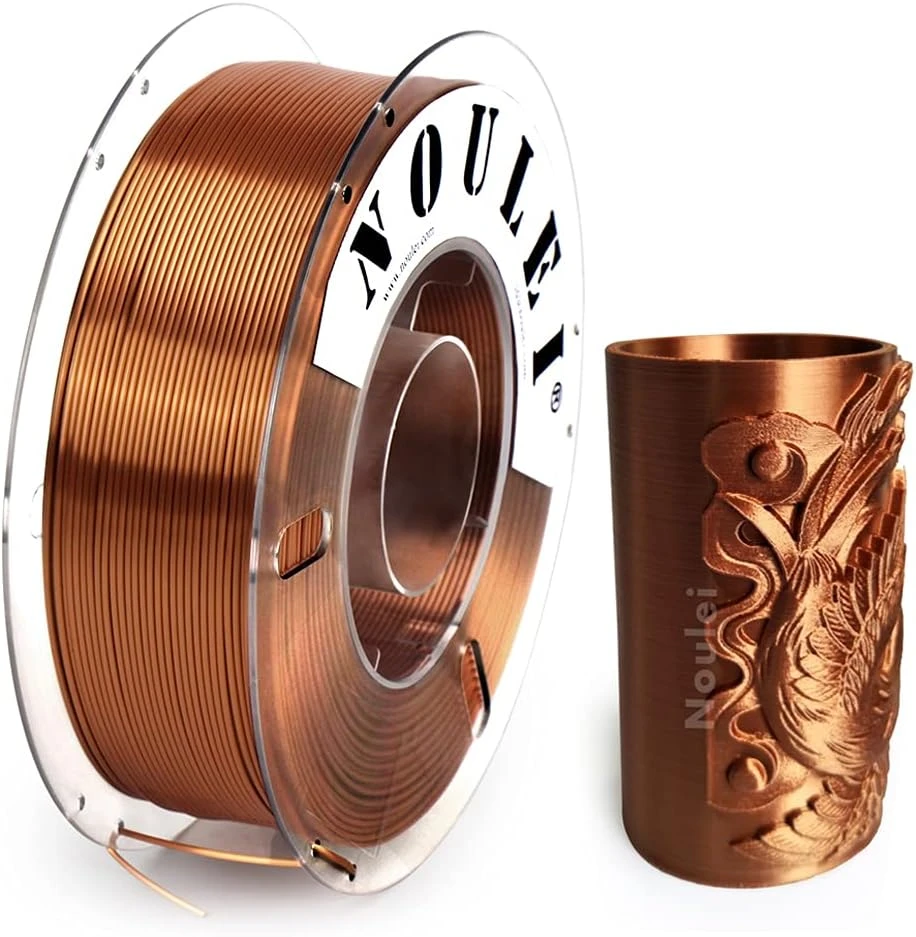 فیلامنت پرینتر رنگ مسی 1.75mm یک Kg جنس بافت ابریشم شگفت انگیز طبیعی از محصولات اورجینال امازون المان