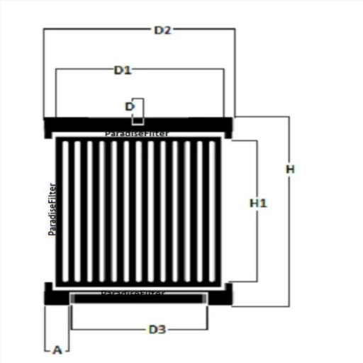 فیلتر هوای  فلزی  نیسان  پیکاپ ، رونیز ، سافاری   OEM : 16546_T3401 / فیلتربهشت ، سلفونی
