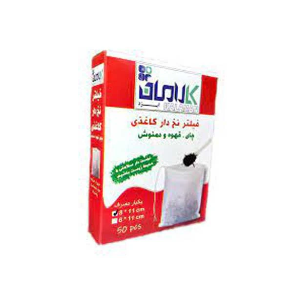 فیلتر چای مدل نخ دار کاغذی بسته 50 عددی