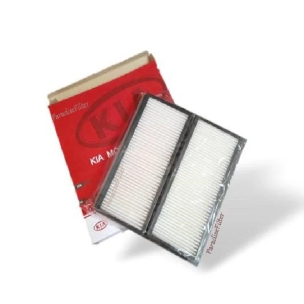 فیلتر کابین طرح اصلی کیا ریو ، ساینا ، تیبا  OEM : ACF_RIO_ 831 / فیلتربهشت ، نمدی دولایه(BB)