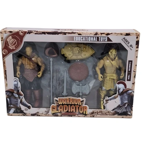 فیگور گلادیاتور Gladiator مجموعه 2 عددی با اکسسوری جعبه دار سری 2 کد 2019