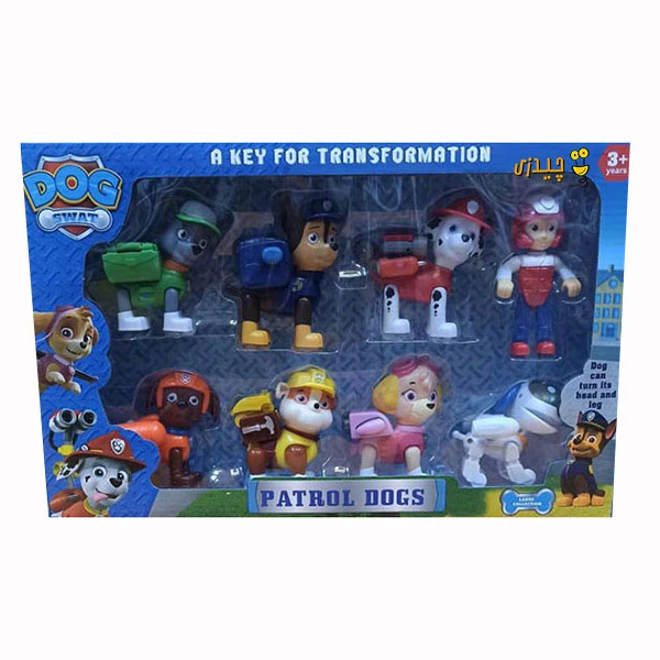 فیگور8 عددی سگهای نگهبان پاوپاترول paw patrol تبدیل شونده مدل 9950