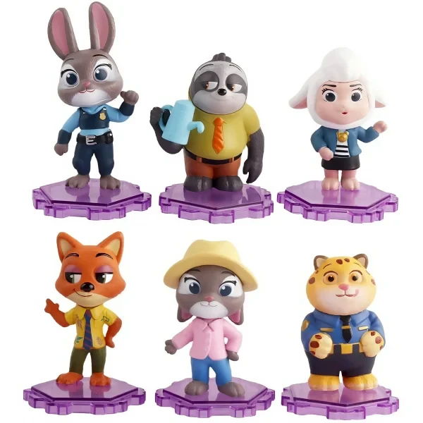 فیگورهای زوتوپیا Zootopia مجموعه 6 عددی پایه‌دار