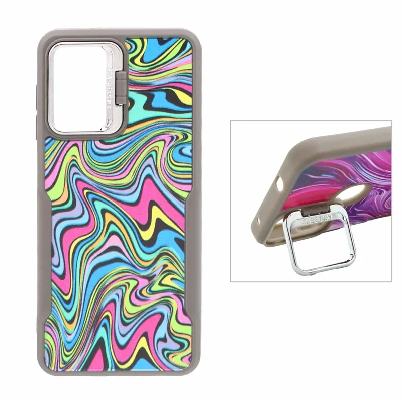 قاب Case Pro آبرنگی لنز متال استندشو Samsung Galaxy A13 4G / A13 5G / A04s / M13 4G / F13
