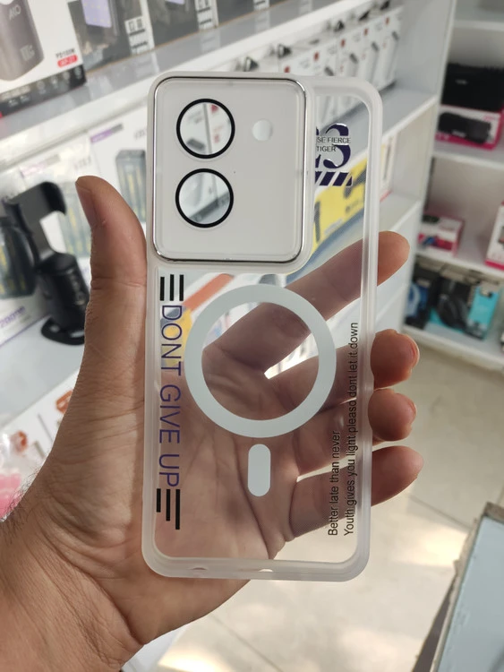 قاب Diamond Space طرح مگ سیف لنز گلس دار Xiaomi Redmi A5 / Poco C71 - سفید - MPS