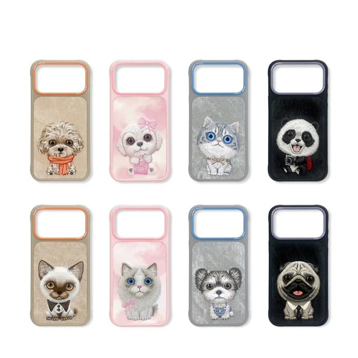 قاب NIMMY نیمی قاب NIMMY نيمي Big Eyed Pets Cute 3D Embroidery Series