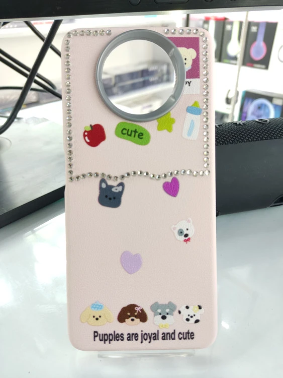 قاب Texture طرح فانتزی نگین دار Xiaomi Poco X3 / Poco X3 pro / Poco X3 NFC رنگ صورتی