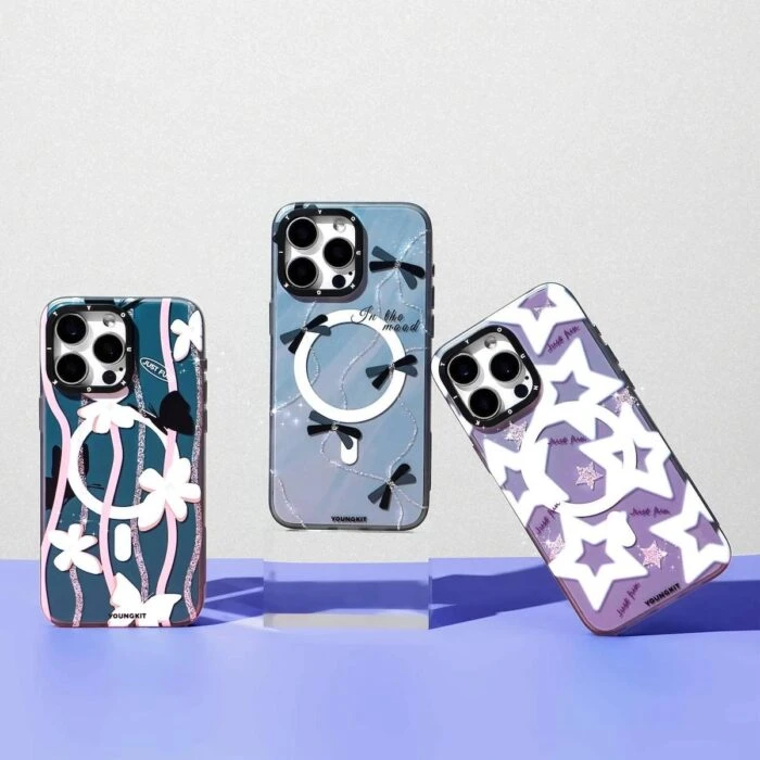 قاب YOUNGKIT یانگ کیت Stars Butterflies Flowers+Glitter Magsafe