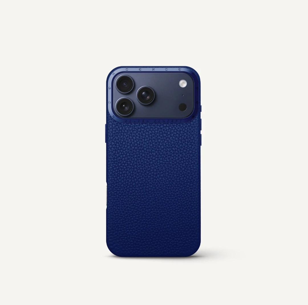 قاب آیفون 17- iPhone Case 17 - Full-Grain Leather - Deep Blue