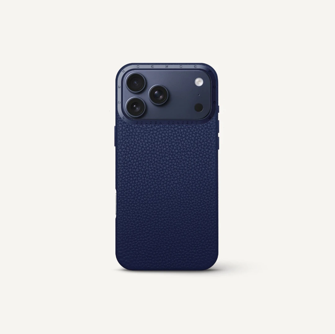 قاب آیفون 17- iPhone Case 17 - Full-Grain Leather - Midnight Blue
