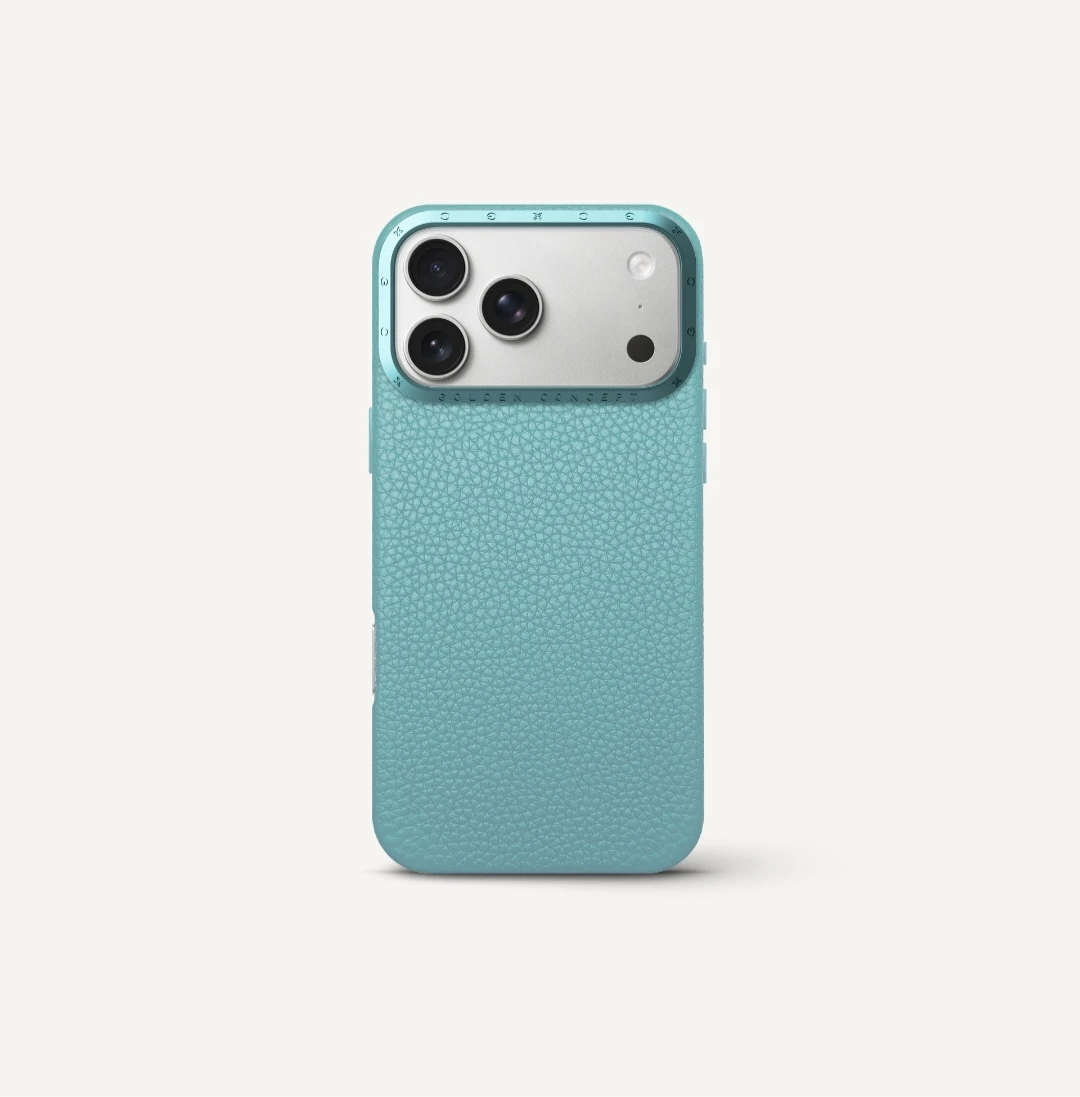 قاب آیفون 17- iPhone Case 17 - Full-Grain Leather - Sky