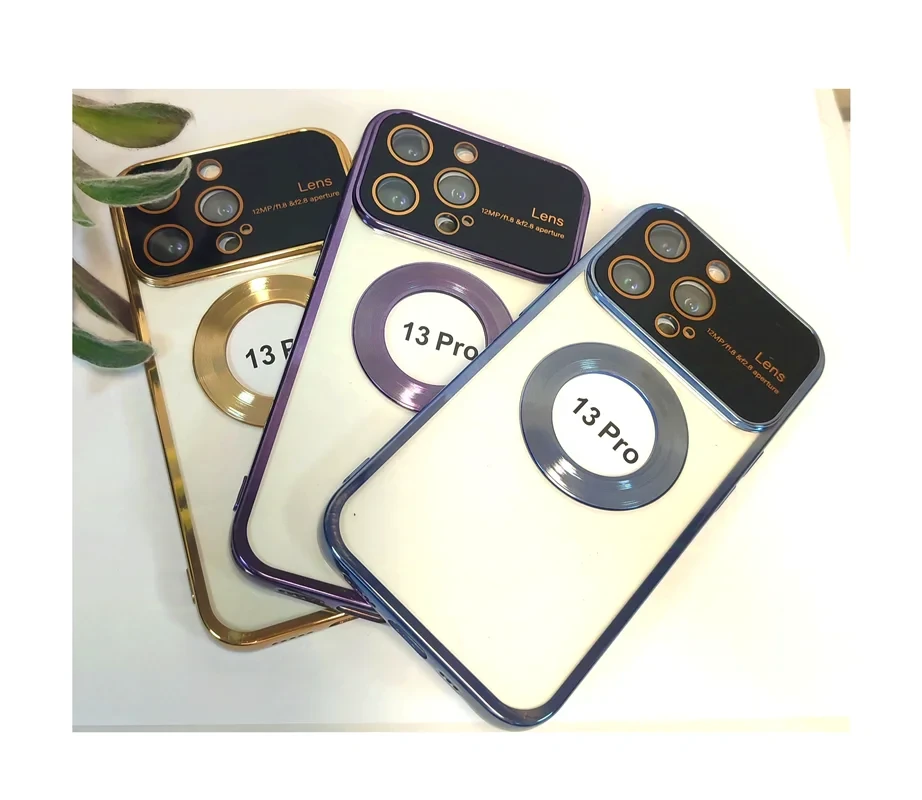 قاب آیفون ۱۳ پرو / قاب iphone ۱۳ pro /رنگبندی / بنفش / آبی / طلایی/کد:2422
