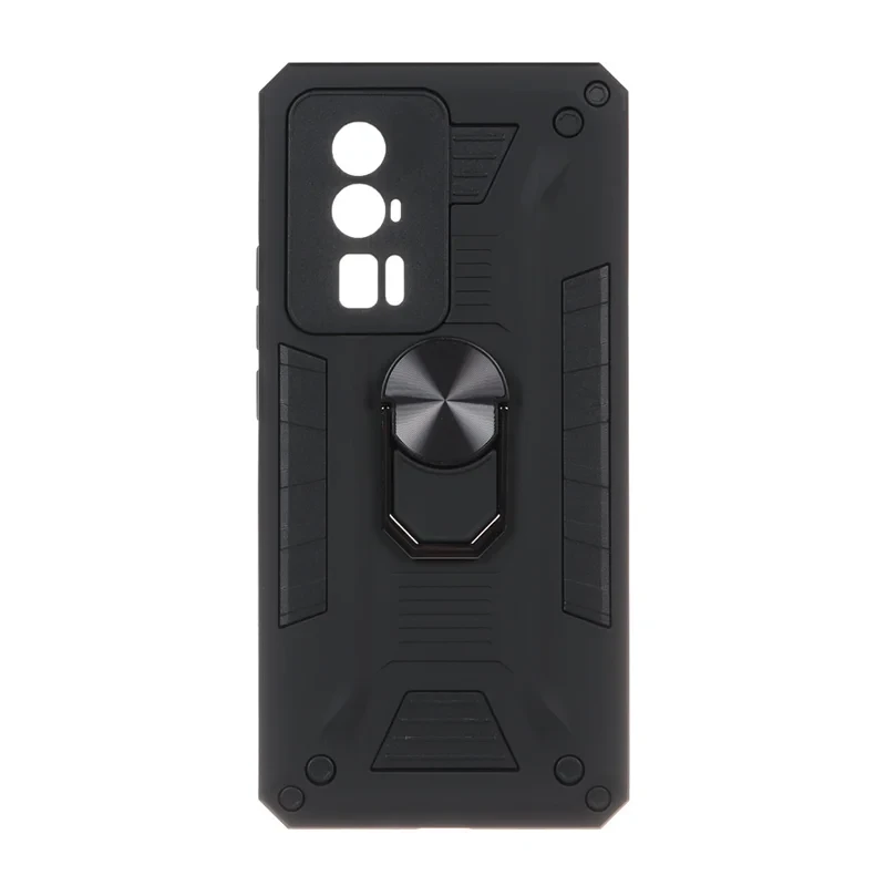 قاب بتمن محافظ لنز دار هولدر انگشتی Xiaomi Poco F5 Pro / Redmi K60 - مشکی
