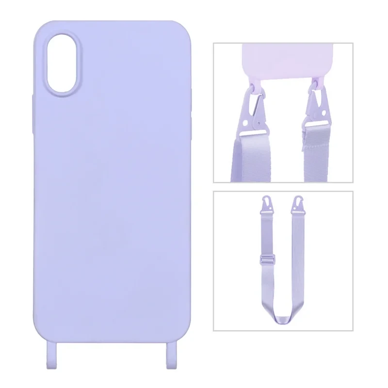 قاب بنددار بنفش iPhone x/xs