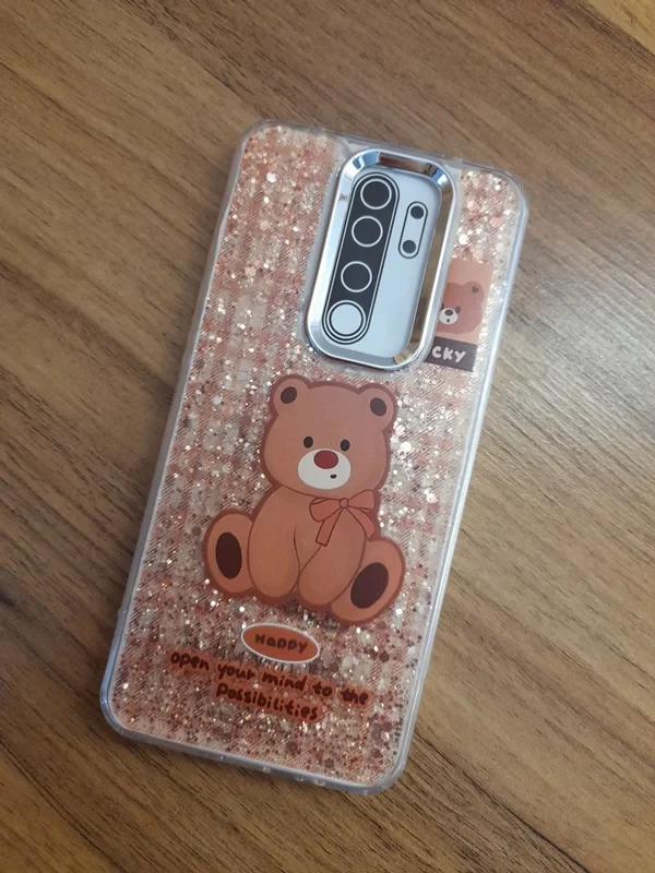 قاب رزینی طرح خرسی xiaomi note 8pro