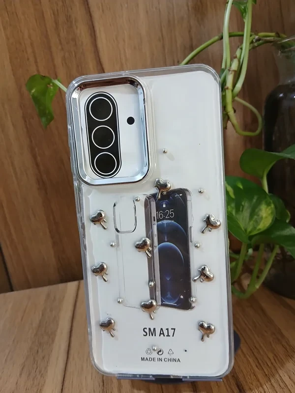 قاب رزینی طرح قلب شفاف سامسونگ samsung galaxy a17
