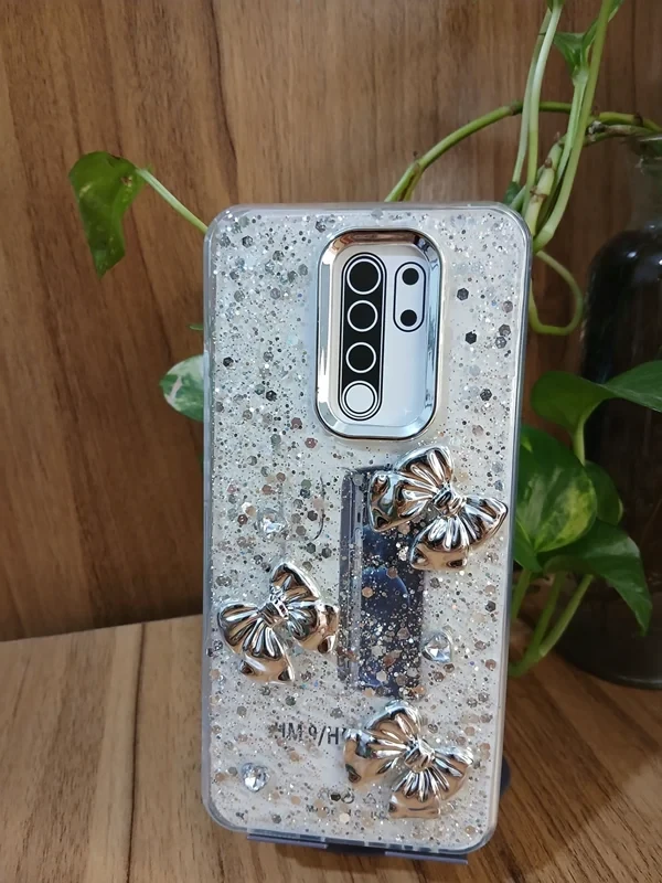 قاب رزینی طرح پاپیون شفاف xiaomi redmi 9