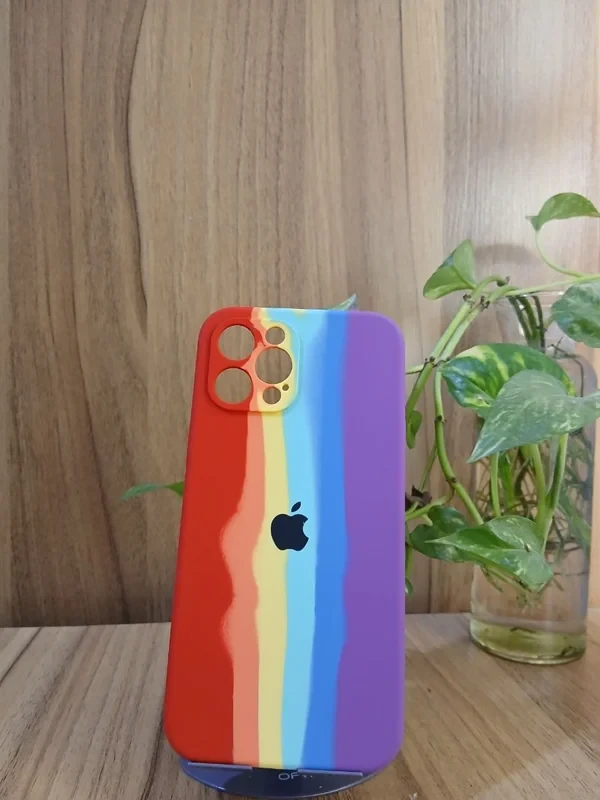 قاب رنگین کمانی سلیکون اورجینال iphone 12 promax
