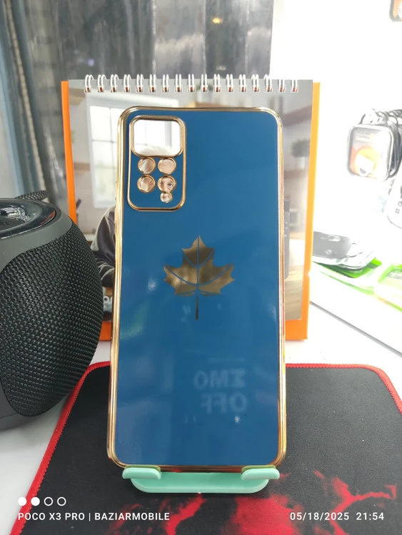 قاب ساده رنگ آبی تیره طرح برگ Redmi note 11 pro 4g