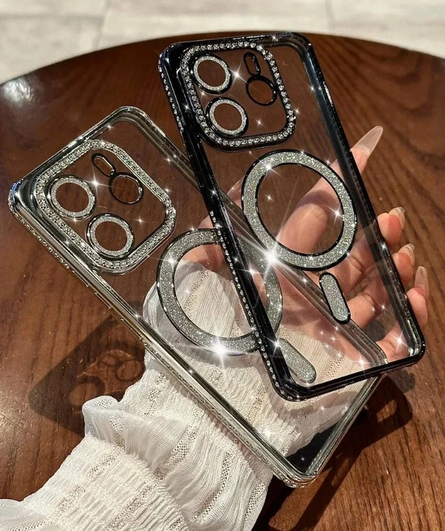 قاب سامسونگ A55 مدل نگین‌دار مجلسی Luxury Diamond | محافظ لنزدار (نقد و اقساط)