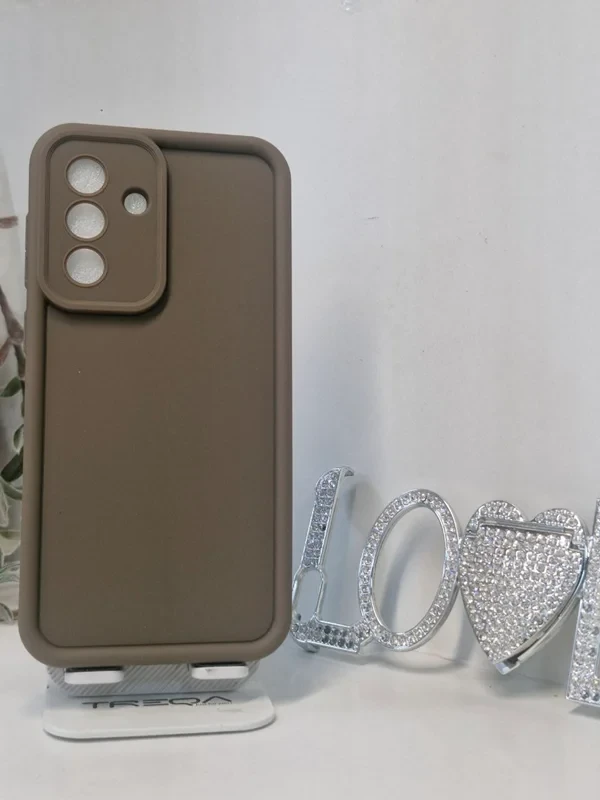 قاب سامسونگ سولید قهوه ای محافظ لنز دار Samsung galaxy A36