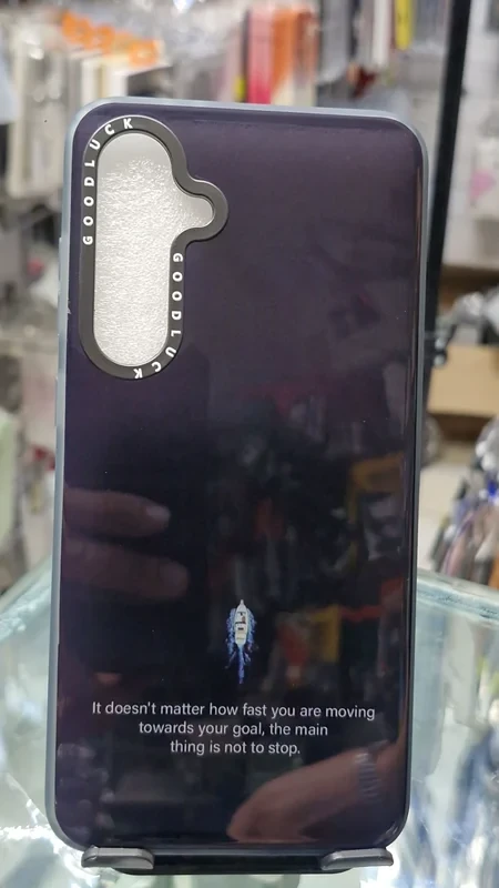 قاب سامسونگ شفاف طرح دار بنفش Samsung s24 fe