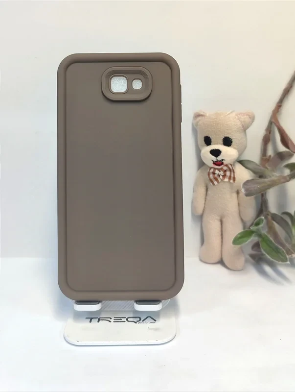 قاب سامسونگ گلکسی J۷ solid case silicone قهوه ای ساده