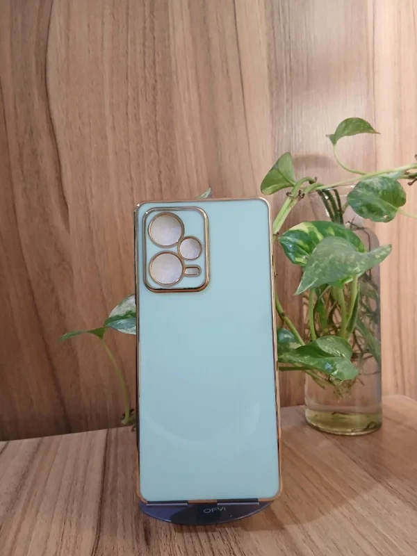 قاب سبز دور طلایی xiaomi note 12 pro plus