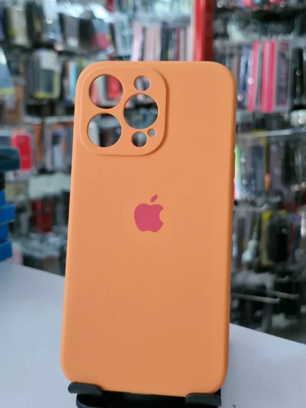 قاب سلیکون اصلی نارنجی iPhone 13 pro