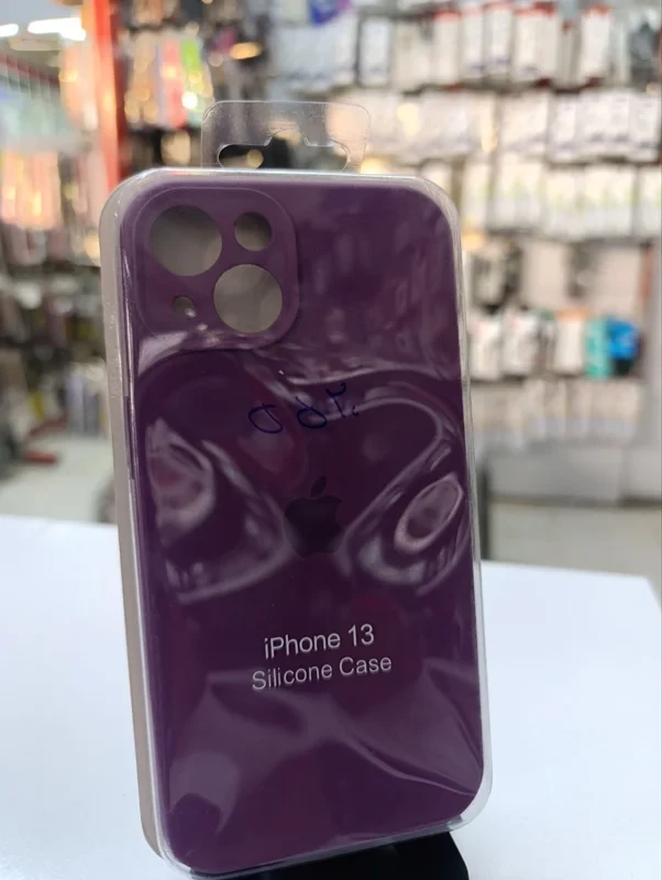 قاب سلیکون اورجینال بنفش iPhone 13