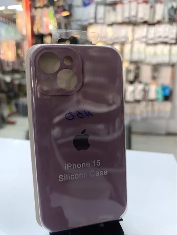قاب سلیکون اورجینال بنفش iPhone 15