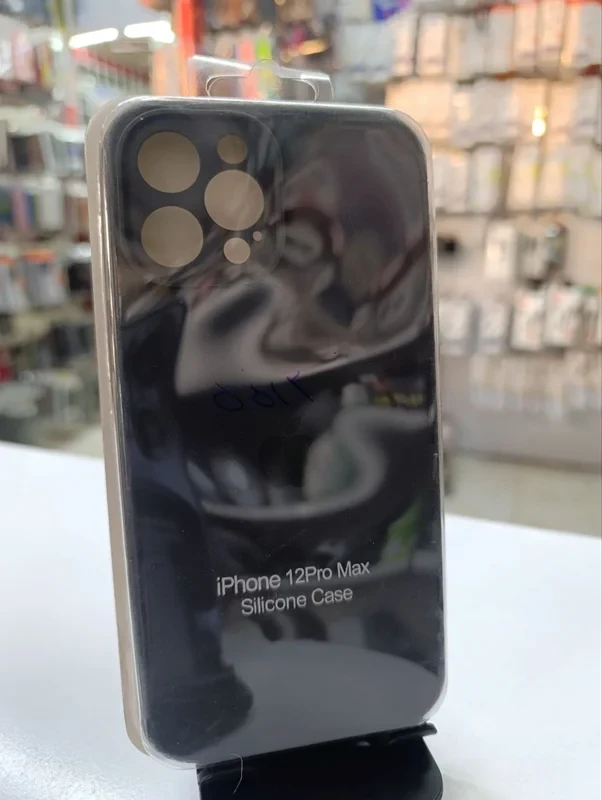 قاب سلیکون اورجینال سرمه ای iPhone 12pro max