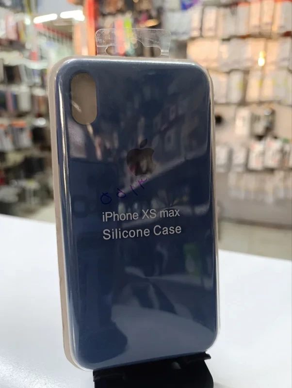 قاب سلیکون اورجینال سرمه ای iPhone xs max