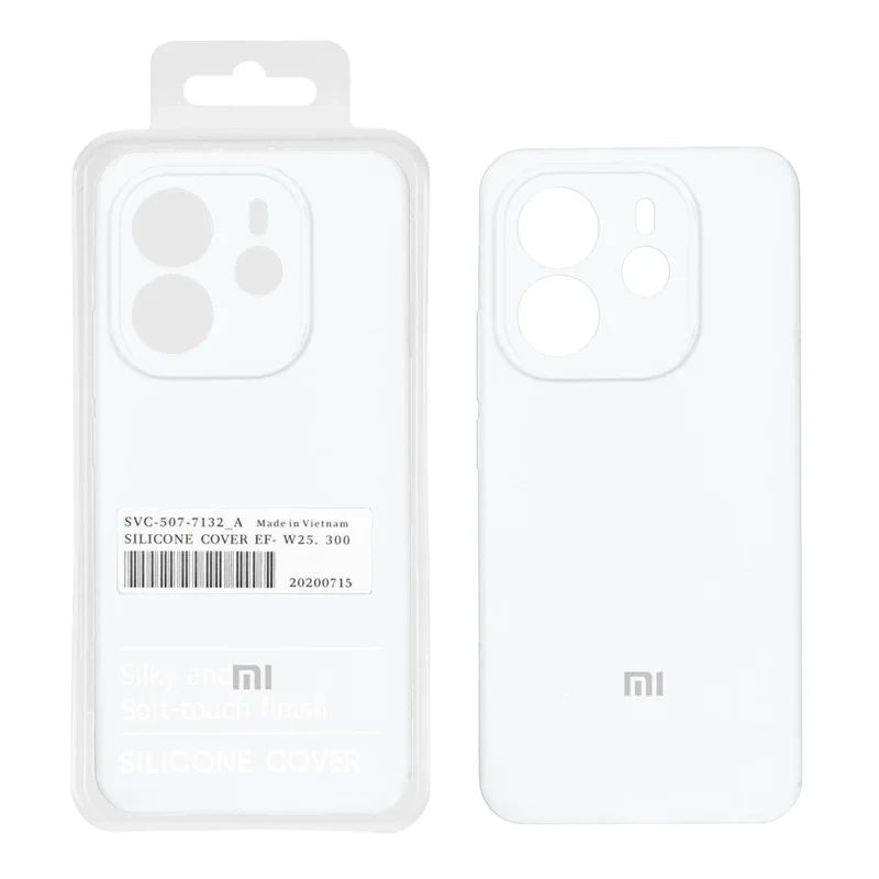 قاب سلیکون اورجینال سفید xiaomi redmi note 14 4G