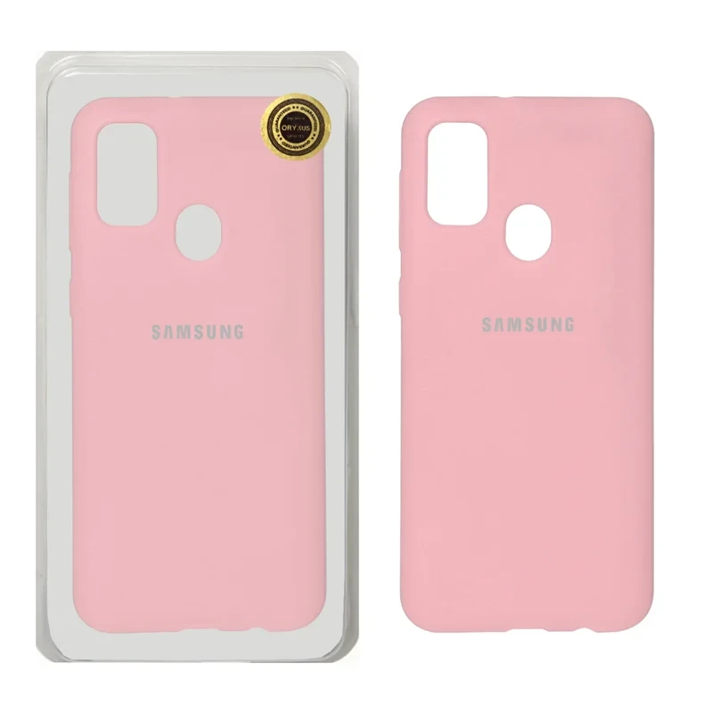 قاب سلیکون اورجینال صورتی Samsung galaxy m30s