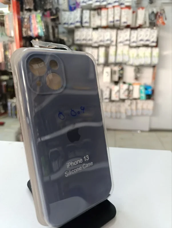 قاب سلیکون اورجینال طوسی iPhone 13