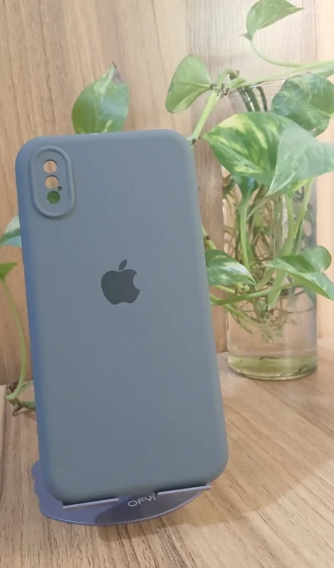 قاب سلیکون اورجینال طوسی iphone x/xs
