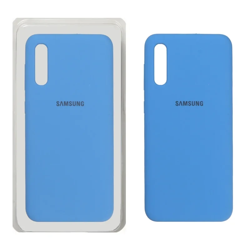 قاب سلیکون اورجینال پاک کنی آبی/A50S/A30S Samsung galaxy a50