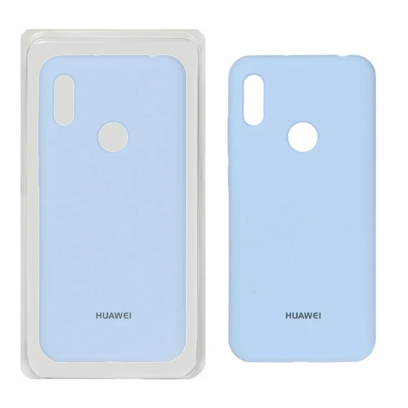 قاب سلیکون اورجینال پاک کنی آبی Huawei y6 2019