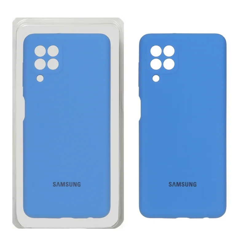 قاب سلیکون اورجینال پاک کنی آبی Samsung galaxy a22 4G
