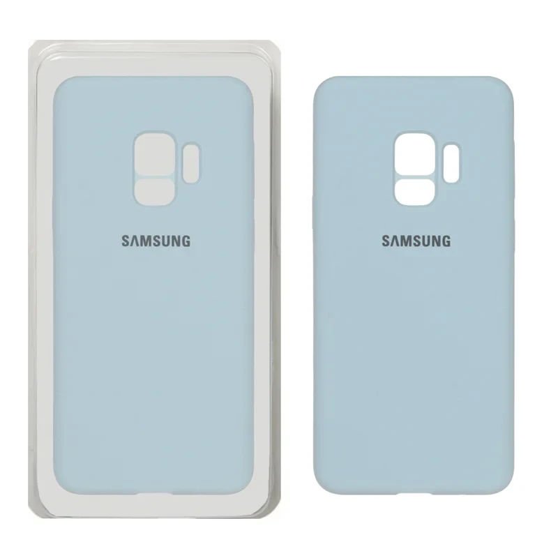 قاب سلیکون اورجینال پاک کنی آبی کبریتی Samsung s9