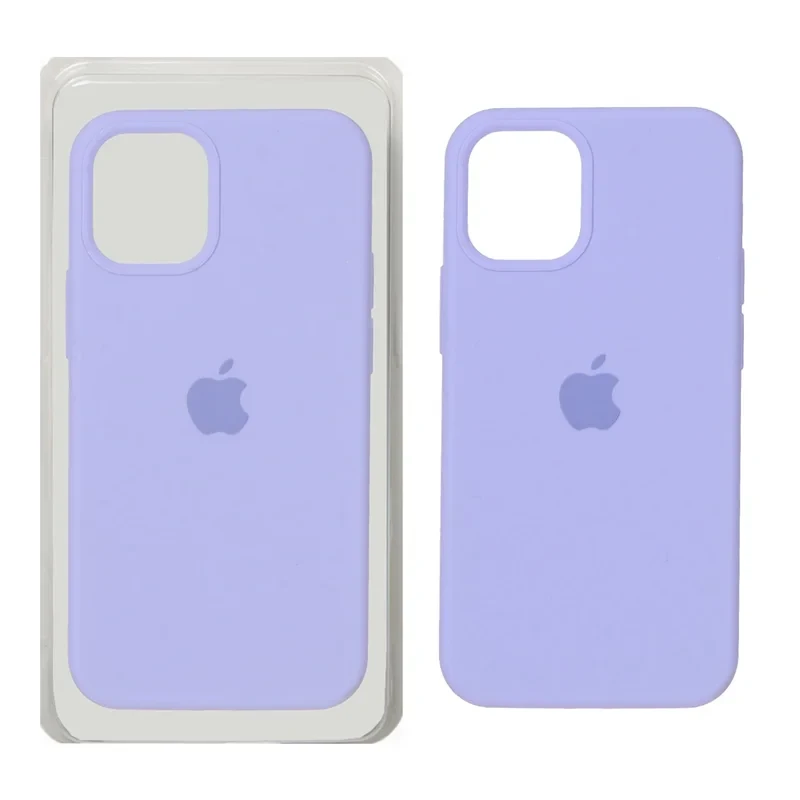 قاب سلیکون اورجینال پاک کنی بنفش iPhone 12 mini