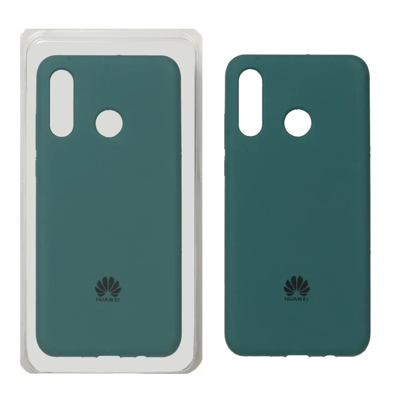 قاب سلیکون اورجینال پاک کنی سبز Huawei p30 lite