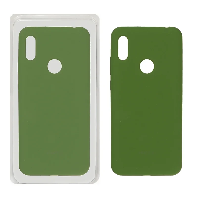 قاب سلیکون اورجینال پاک کنی سبز Huawei y6 2019