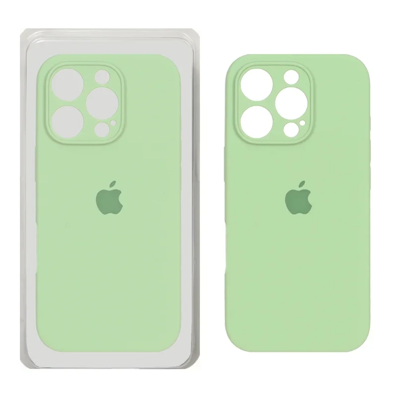 قاب سلیکون اورجینال پاک کنی سبز iPhone 16 pro