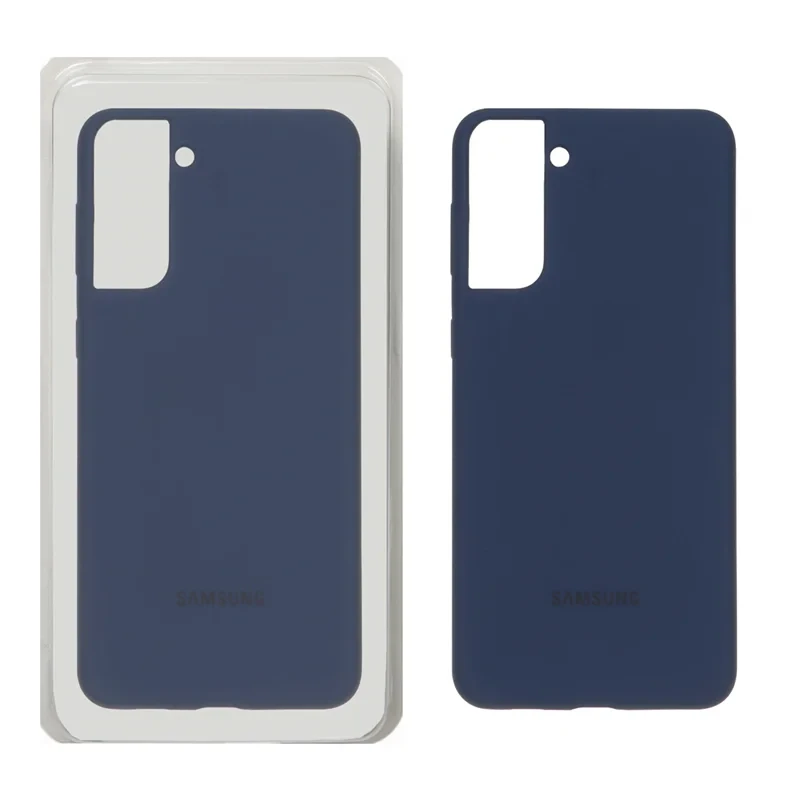 قاب سلیکون اورجینال پاک کنی سرمه ای Samsung galaxy s21plus